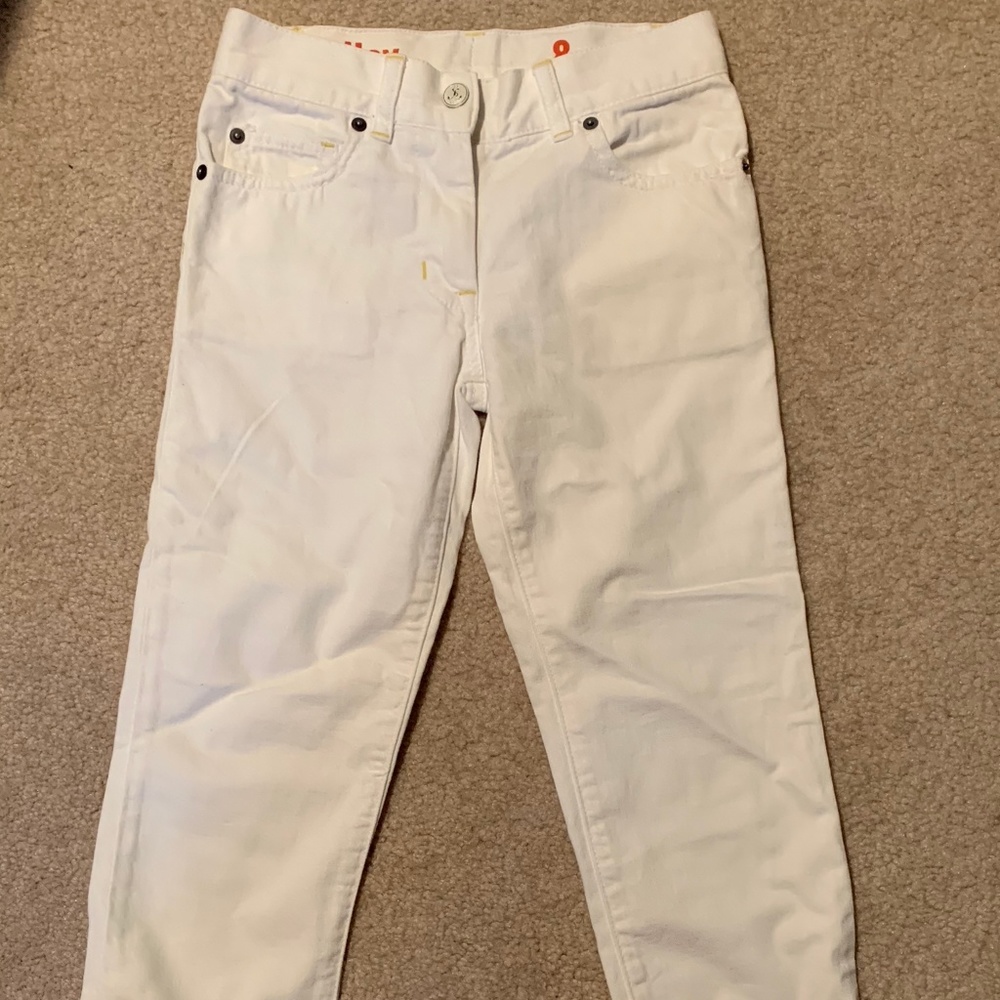 Girls' White Denim Pants